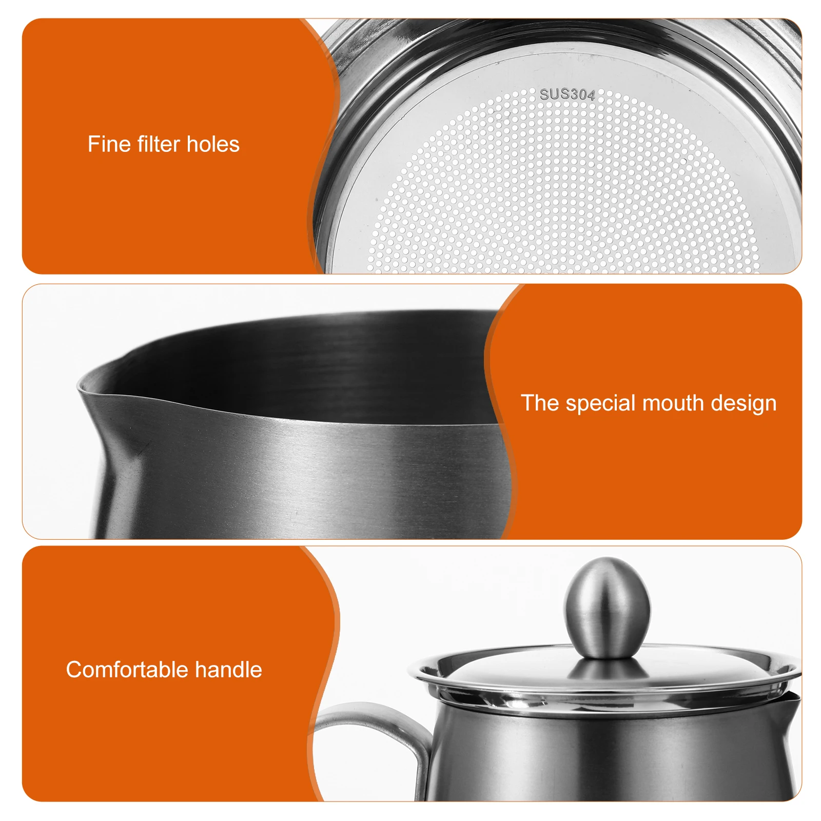 

Stainless Steel Filter Fine Mesh Strainer Grease Tripod Storage Kitchen Restaurant Home Use Strainer Pot Household Pot Grease