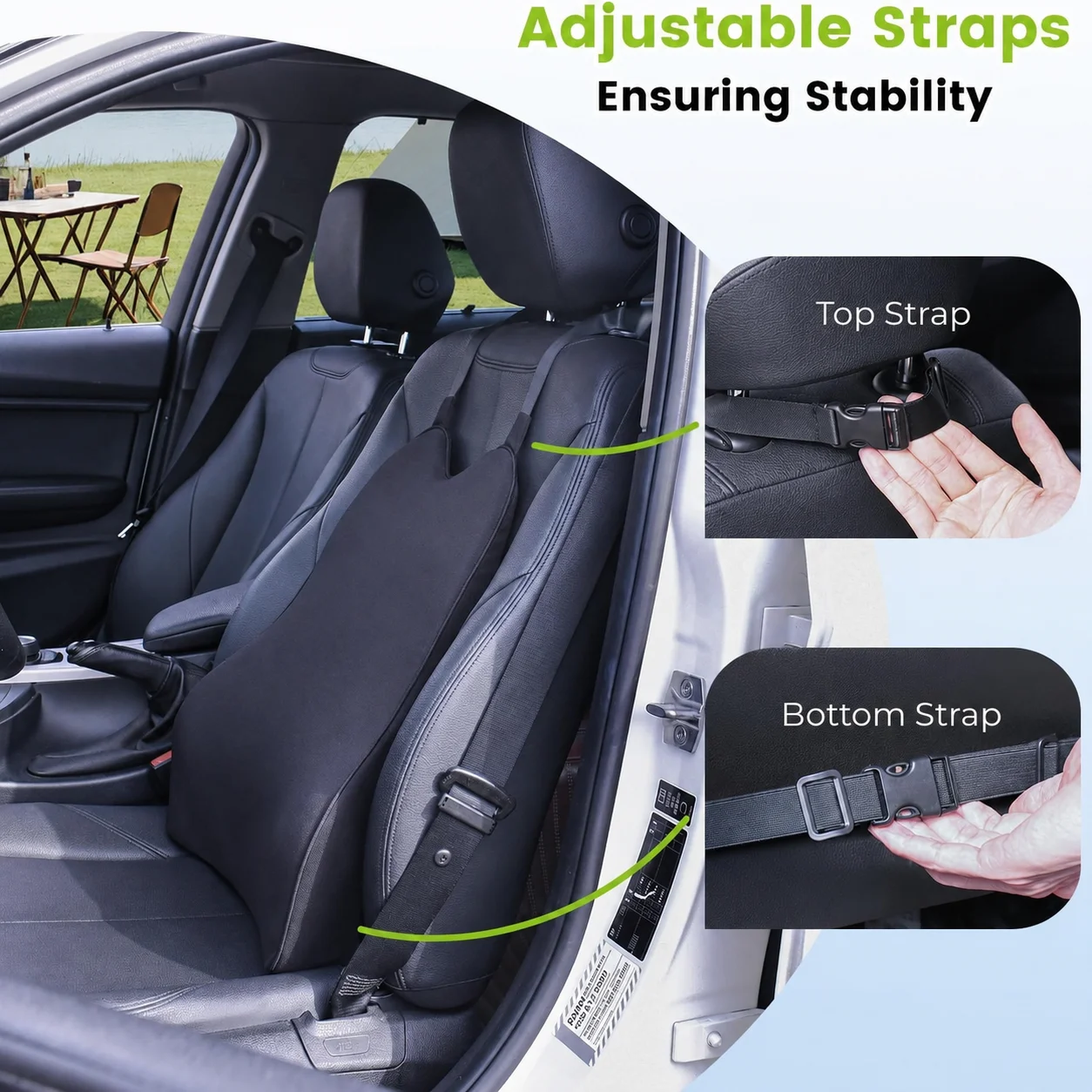 Coussin de soutien lombaire un - Memory Foam Car Neck Pillow Lumbar Support avis et prix