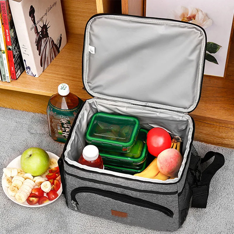 Borsa termica termica di grande capacità donna uomo Picnic all\'aperto Tote Food Lunchbox Storage Bags borsa termica multifunzione per il pranzo