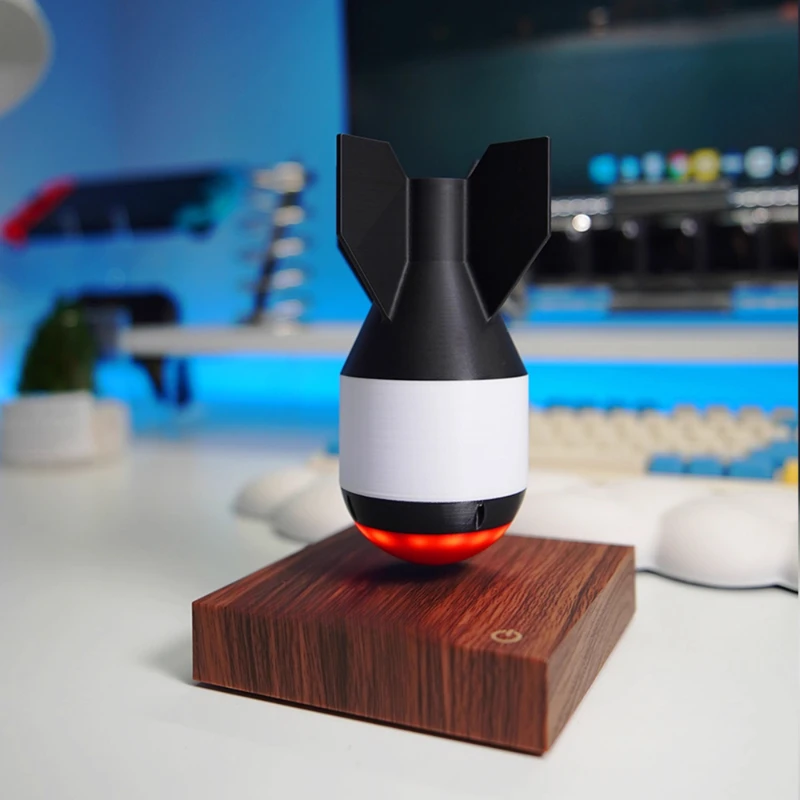 الإرتفاع المغناطيسي ثلاثية الأبعاد مطبوعة يدويا قنبلة نووية لعبة مجسمة سطح المكتب زخرفة هدية رائعة