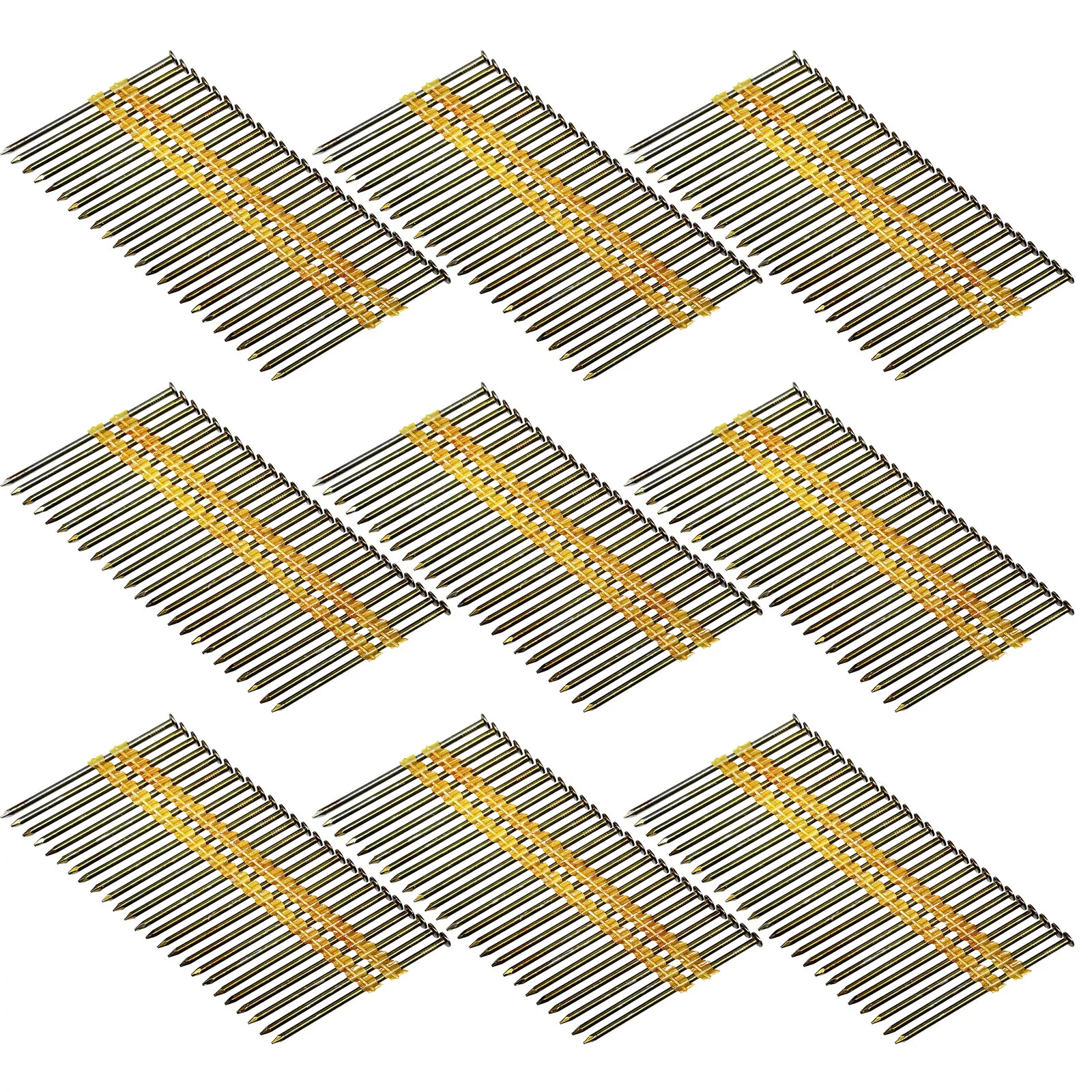 400PCS 21 Degree Plastic Collated Framing Nails Galvanized Full Round Head Smooth Shank for Wood Framing and Decking
