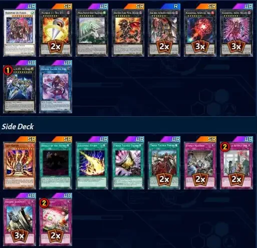 Easy Play Yugioh Card Game Deck, Kashtira Fenrir, Mestre Duelo, Riseheart, DIY, Cartão MD, 70 Pcs