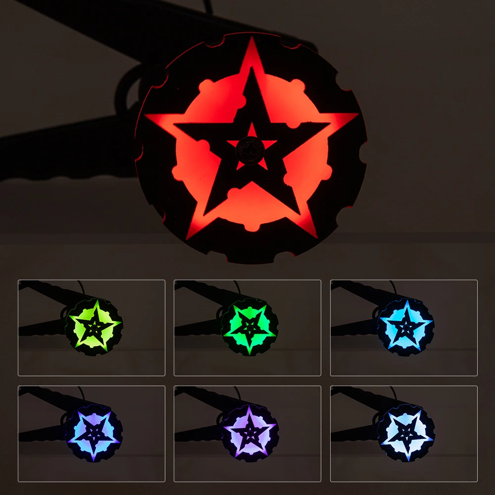 

Motorcycle Brake Rear Light Wheel Eyes Rotating Rainbow Flashing Tail Light Auxiliary Bulb Anime Thememodification Accessories