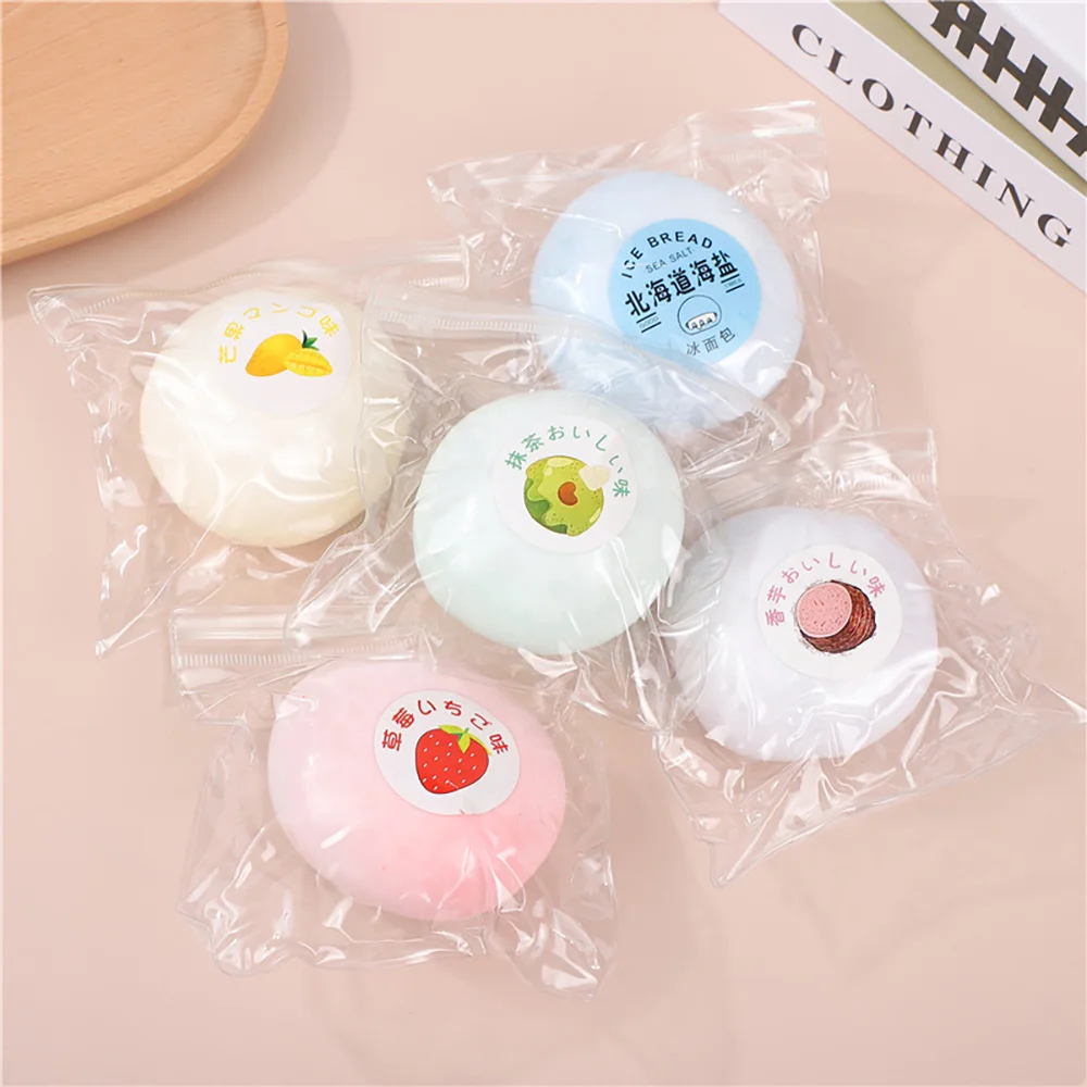 1pc Random Style Simulated Ice Cream Puff Soft Alleviate Daily Stress and Tension Pressure Relief Slow Rebound Office Decoration