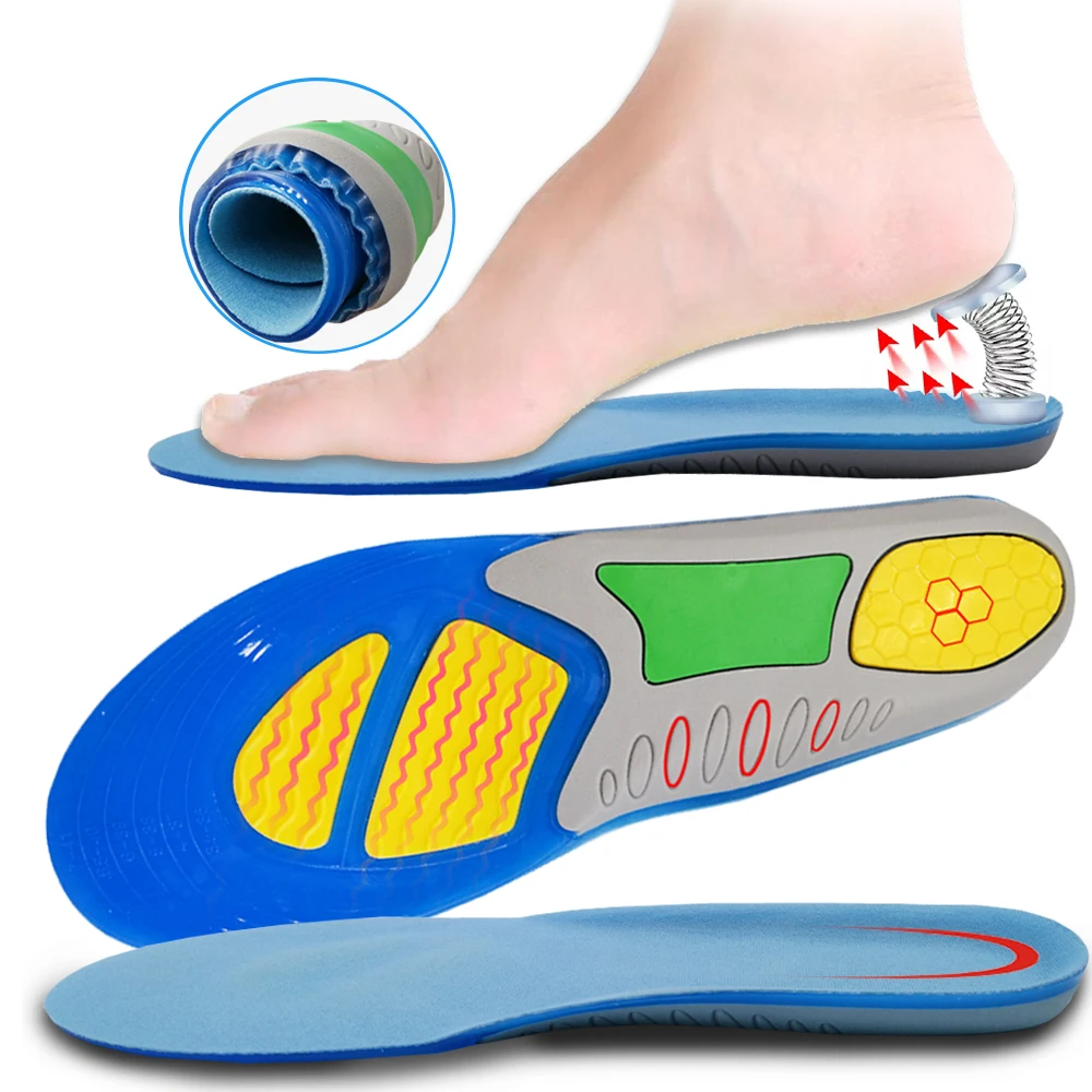 

CORRECTiON 1/2 пары унисекс мягкие силиконовые гелевые стельки утолщенные массажные ортопедические подушечки амортизирующие для спортивных кроссовок