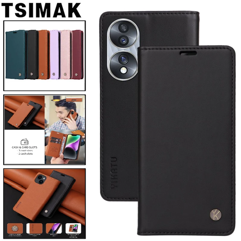Starke Magnet Ledertasche Für Honor 9 10 20 Pro 50 70 Lite Business Flip Brieftasche Karte Telefon Abdeckung für Huawei honor 8A 8S Fundas