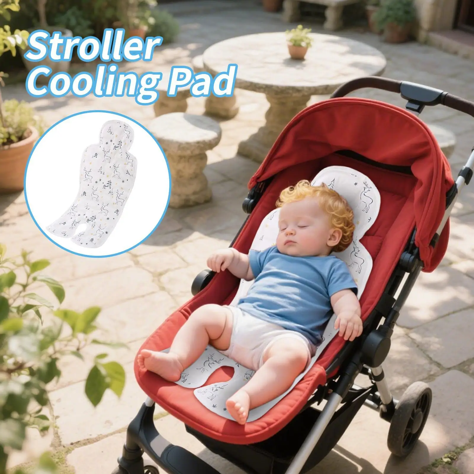 

Cooling Stroller Pad Cooling Seat Cushion For Car Waterproof Stroller Cool Down Mat For Backyard Play Family Picnic Gym Cradle