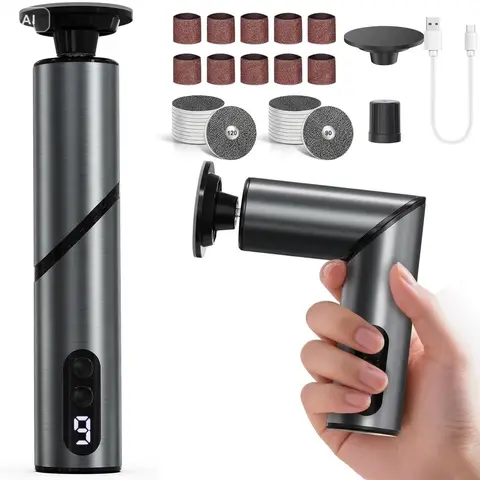 Electric Foot Grinder For Feet, 2-In-1 Foot File & Nail Polisher, Electric Callus Remover Pedicure File Unisex With Gift Box