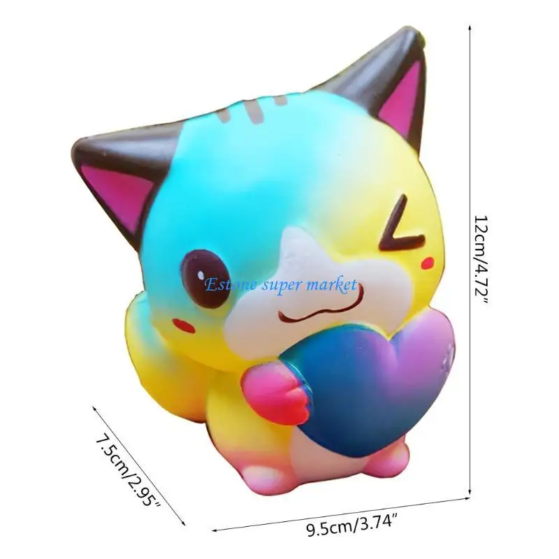 090b ของเล่นบีบคิตตี้ประสาทสัมผัสฟู้ดเจ็ตบอลรุ้งสีรุ้ง