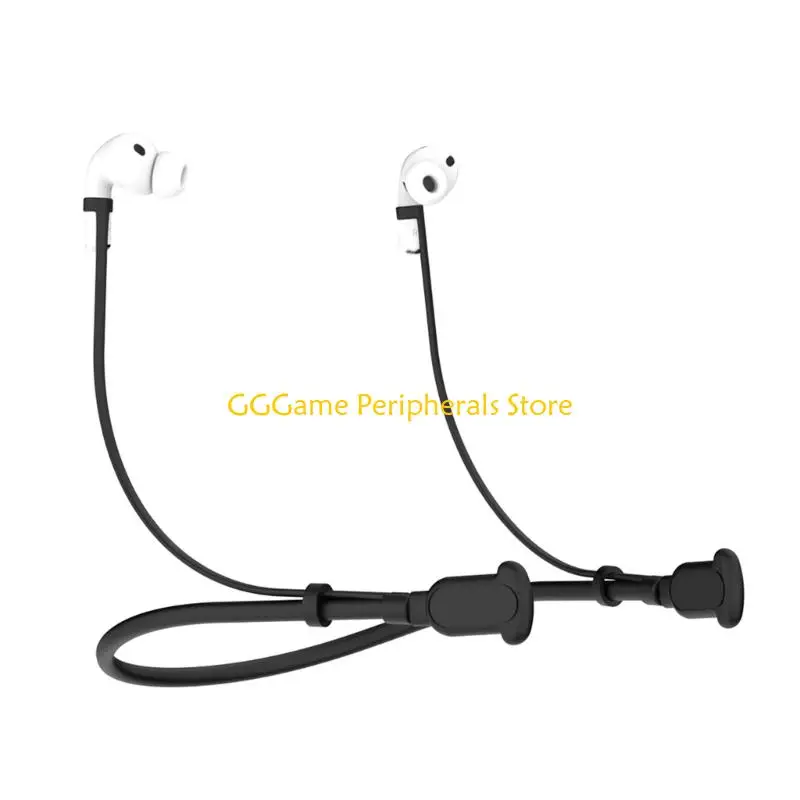 

U55B Silicone Anti Lost Lanyard for 8pin Wireless Earbuds Secure Attachment Comfortable Wear Wide Compatibility