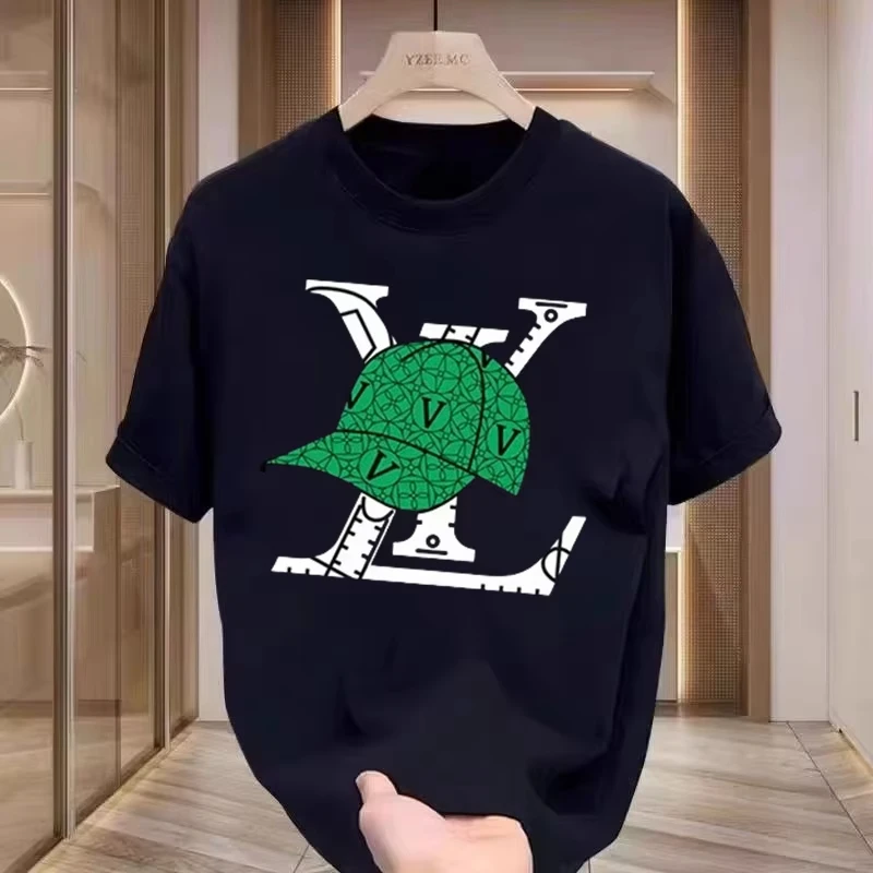 2025-verao-moda-tendencia-nova-marca-masculina-e-feminina-manga-curta-camiseta-high-end-marca-de-moda-algodao-impresso-camiseta