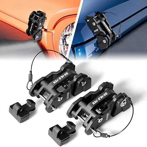 

Aluminum Hood Latch for Wrangler JK/JL & Gladiator 2007-2023 - Black, 1 Pair