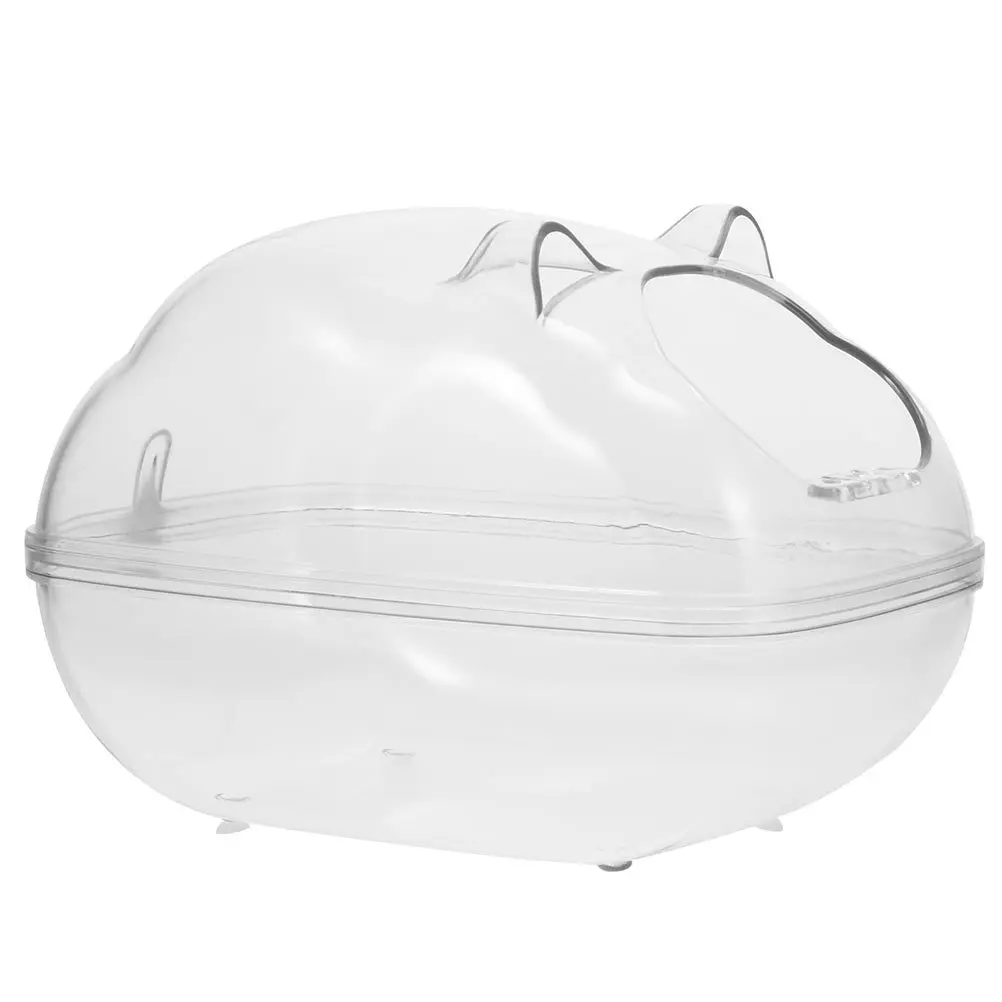 

1Pcs Transparent Hamster Bath Basin Creative Shape Small Pet Toilet Guinea Pig Bath Container Hamster Bathing Tub