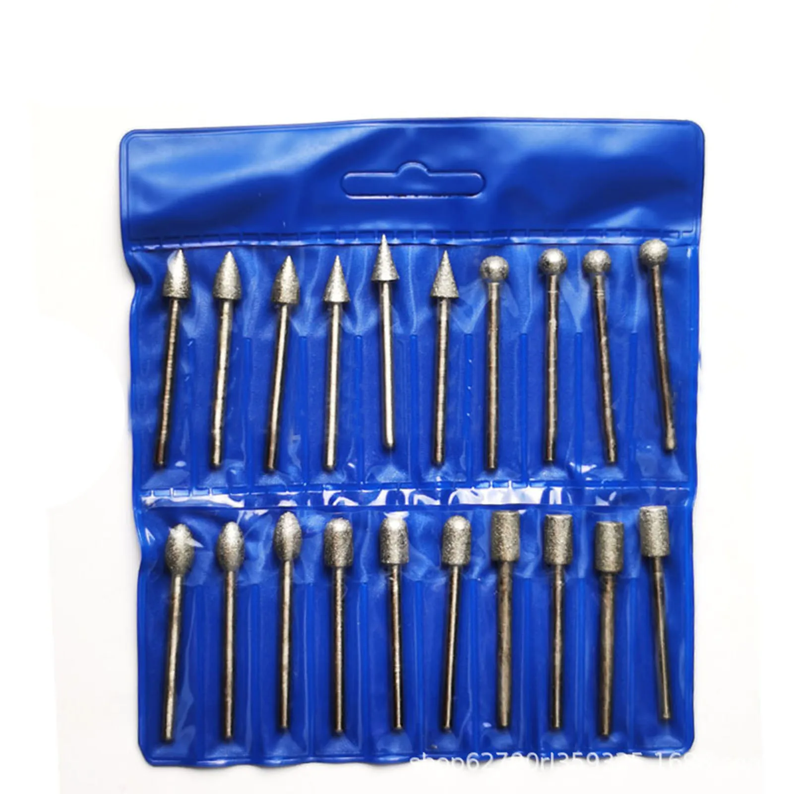 

20 Pcs Grinding Bit Set 1/8In Shank 1/4In Drilling Diameter Portable Woodworking Carving Chamfering Rotary Grinding Burr