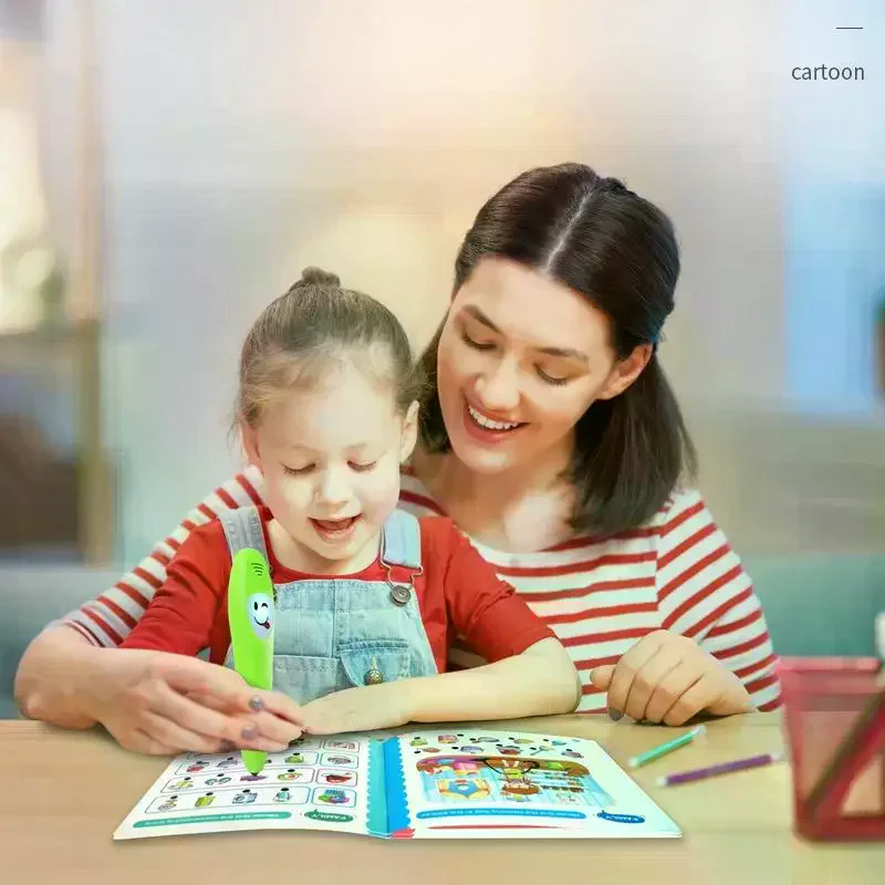 1 セット英語学習スマートポイントタッチトーキングペン学習機音声サウンドブック子供のための教育玩具