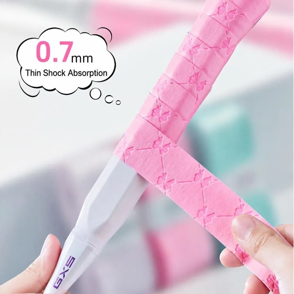 Bow Print Badminton Handle Wrap Tape Sweat-Absorbent Shock-Absorbing Badminton Racket Grips Wrap Wear-resistant Anti-slip