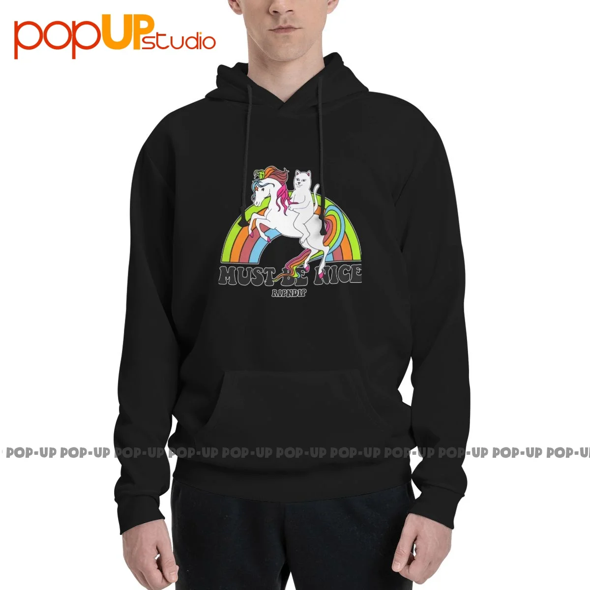 

Genuine Rip Cat Dip My Little Nerm Hoodie Sweatshirts Hoodies Top Trendy Splicing High Quality