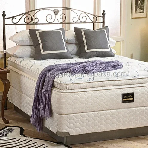 France Italy Luxury classic 5 star hotel compress pillow top pocket spring mattress order online