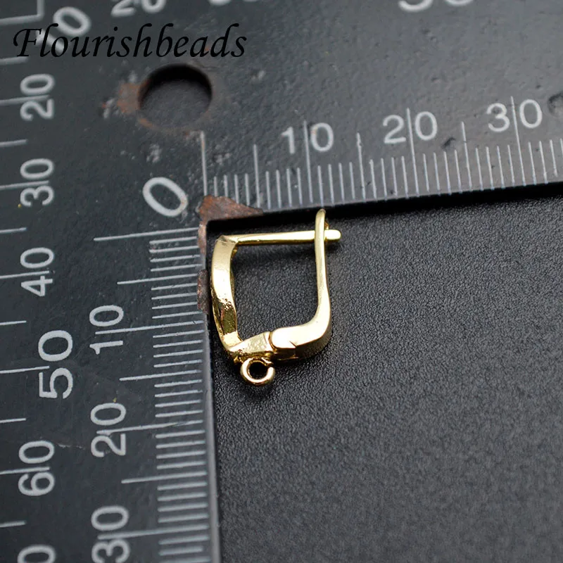 30pcs Gold Plating Hand Made DIY Luxury CZ Beads Paved Earrings Jewelry Making Supplies Creative Basic Earwire Earring Hooks