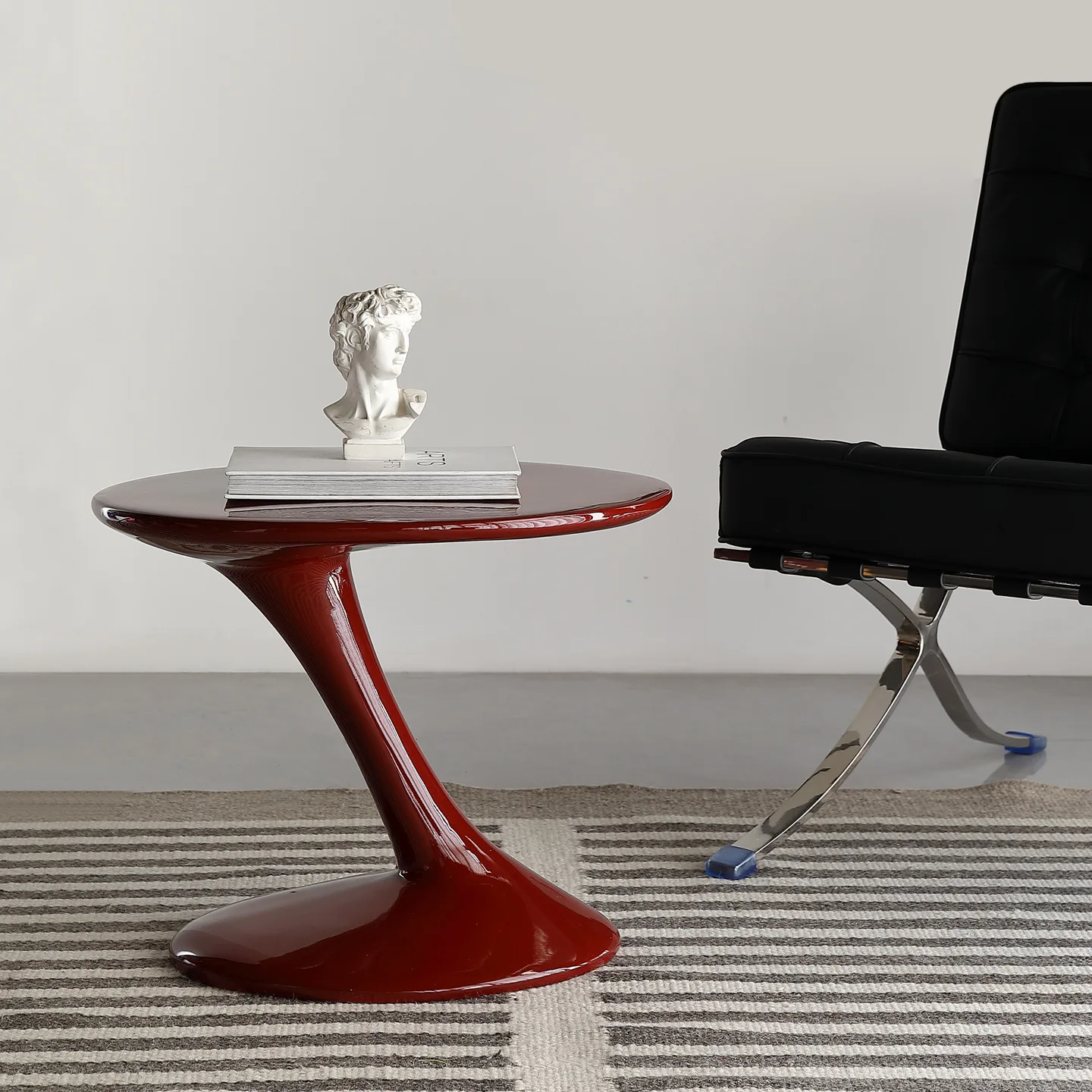 Nordic sofa edge corner table, living room small round table modern mobile small coffee table simple Internet celebrity bedroom