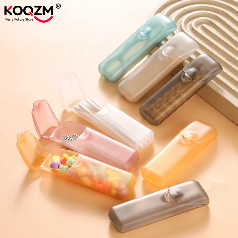 Mini Toothpick Storage Boxes Toothpick Holder With Lid Home Kitchen Dining Table Hotel Restaurant Portable Small Toothpick Case