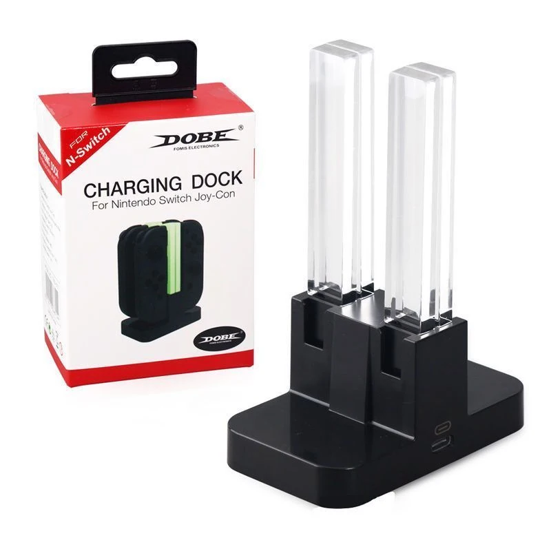 Dock di ricarica DOBE compatibile con Switch per controller modello Joy Con e OLED con indicazione LED lampione