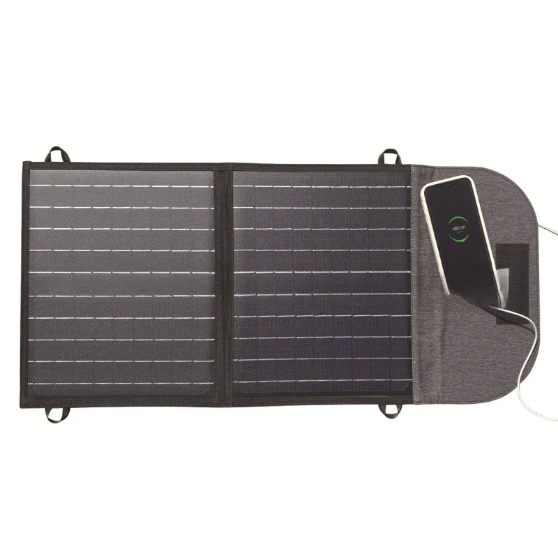 

30W Solar Folding Bag Mobile Phone Tablet Charger Voltage Regulated Crystalline Silicon Solar Panel Component Charging Bag