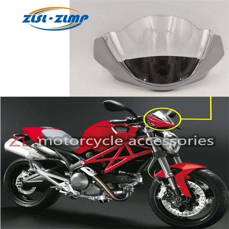 

Обтекатель для носа для DUCATI Monster 696 795 796 M1100 2008 2009-2014, передняя фара передней направляющей пластины, обтекатель для лобового стекла