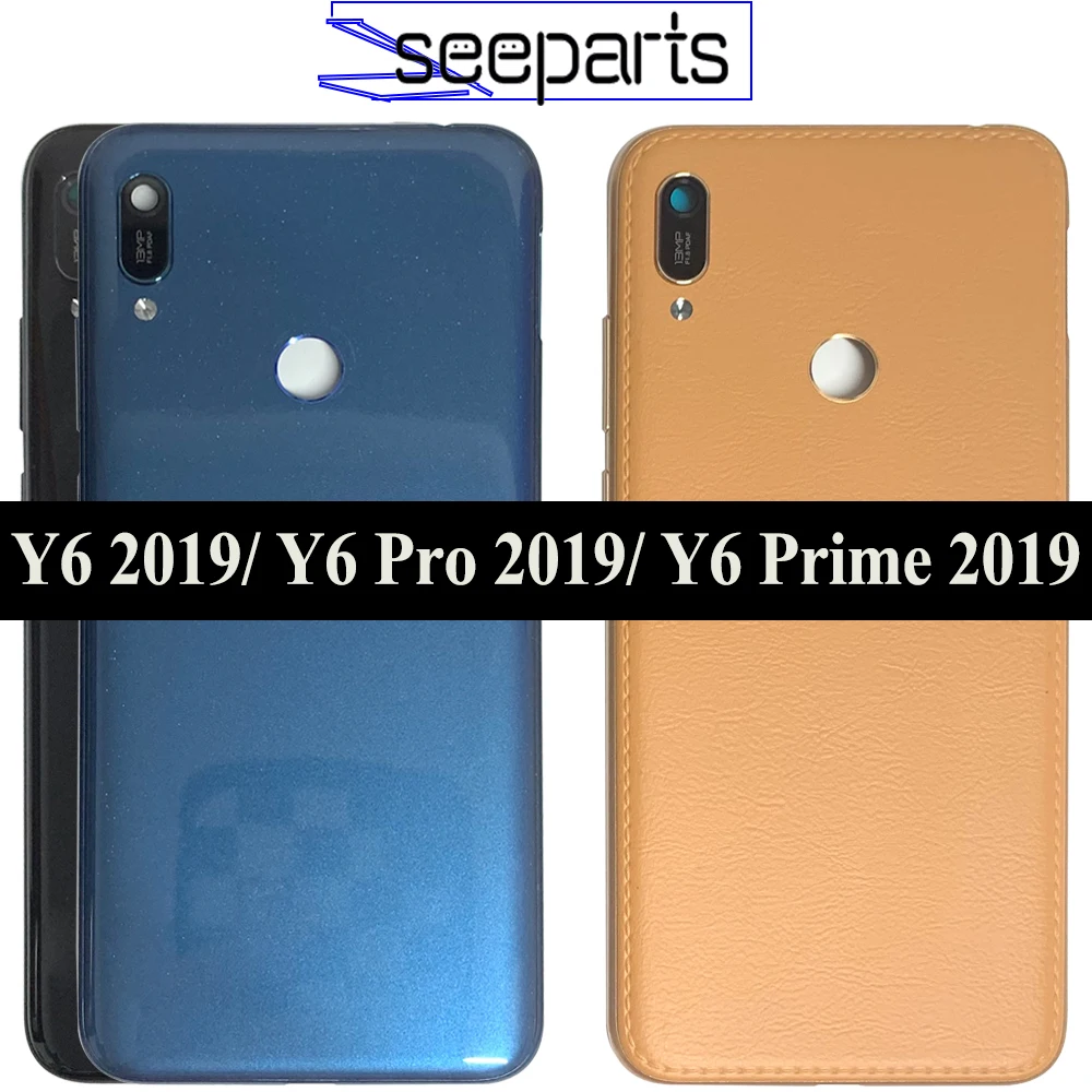 New Cover For Huawei Y6 2019 Y6 Pro 2019 Y6 Prime 2019 Back Battery Cover Rear Housing Y6 2019 Case Y6 Pro 2019 Battery Cover