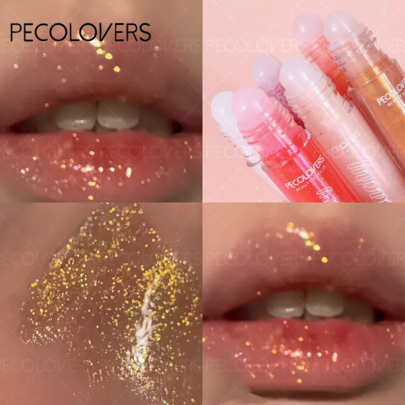 1 unidad de aceite labial hidratante brillante, brillo de labios no pegajoso de larga duración, fórmula a prueba de sudor, brillo de labios rosado y brillante para todos los días