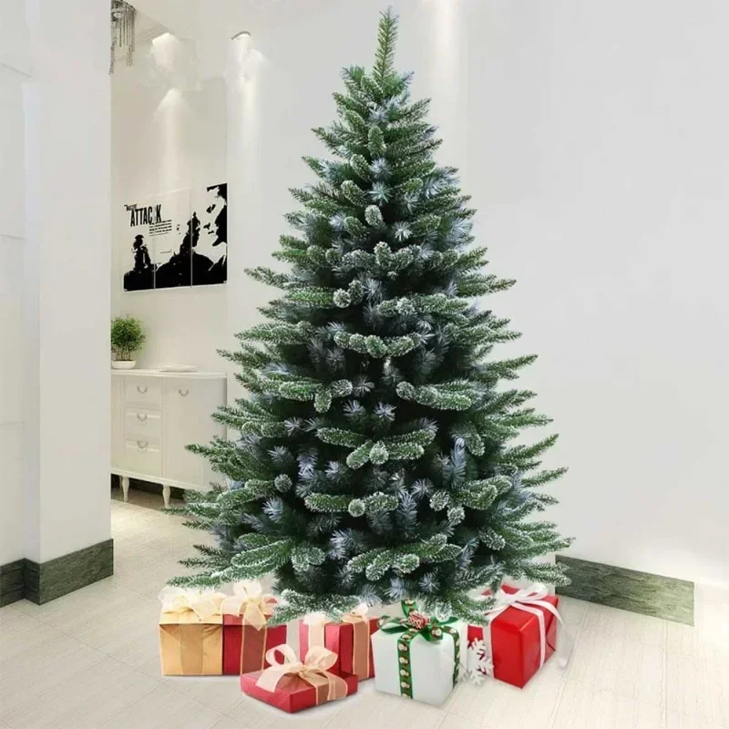 120-270cm PVC Dyed Snowy Christmas Tree with Encryption Mixed with 3 Tips for Outdoor and Indoor Decorations