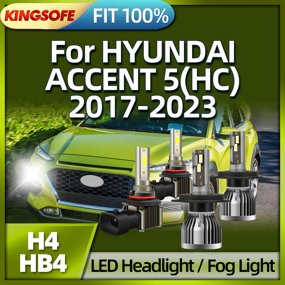 

KINGSOFE LED Headlight 30000LM CSP Chip H4 HB4 Fog Lamp For HYUNDAI ACCENT 5 HC 2017 2018 2019 2020 2021 2022 2023