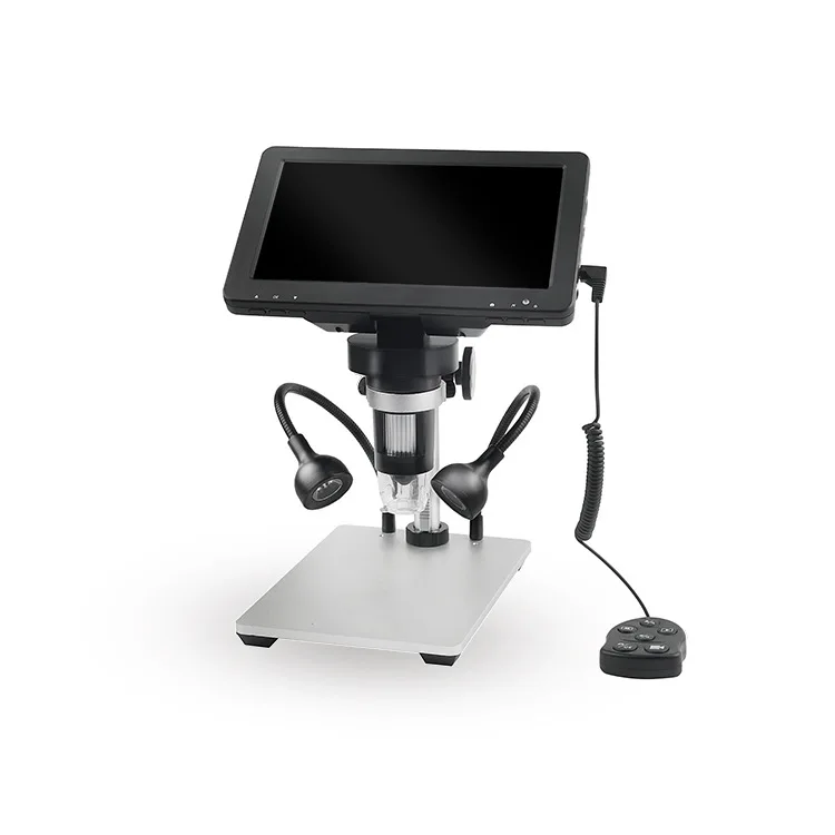 

7 inch HD LCD screen Digital Microscope with External LED Light Source 1200X video screen microscope