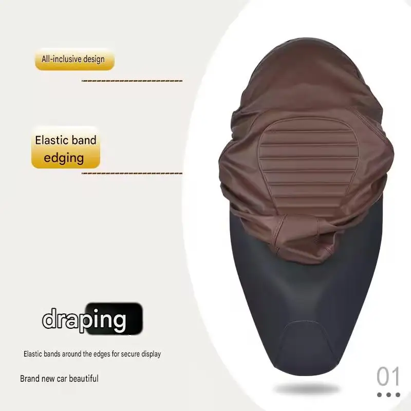 Thickened PU Leather Seat Cover Sunscreen Heat Insulation Waterproof Cushion Fit FOR SYM MMBCU 125 150 158