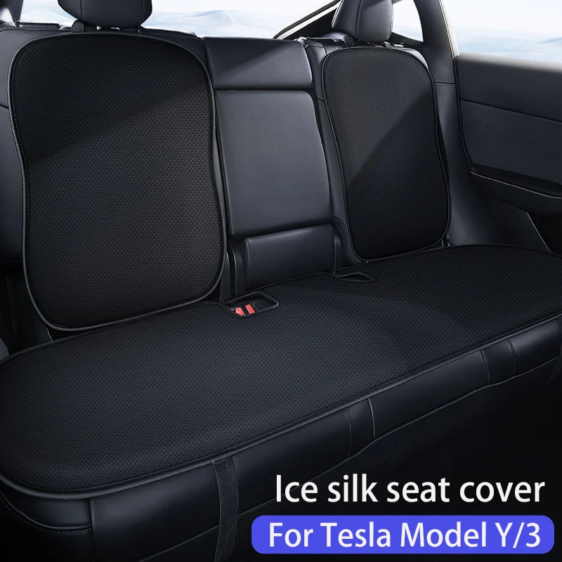 Ice silk seat cover cushion For Tesla Model Y/Model 3 2025 2024-2018 ventilation and breathable comfortable car seat accessories