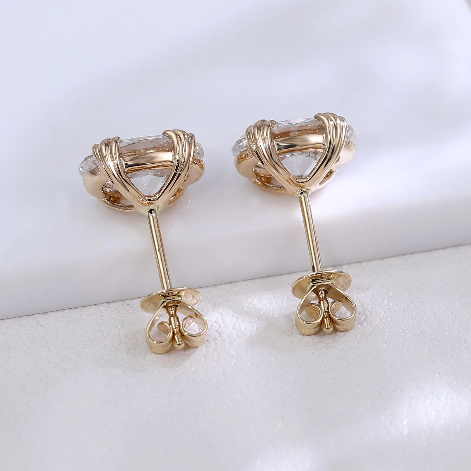 Provence Luxury Oval cut Earring 10KGold 2ct IGI EF/VS Lab Diamonds Women's Wedding Stud Earring Everyday Fine jewelry Custom view 5