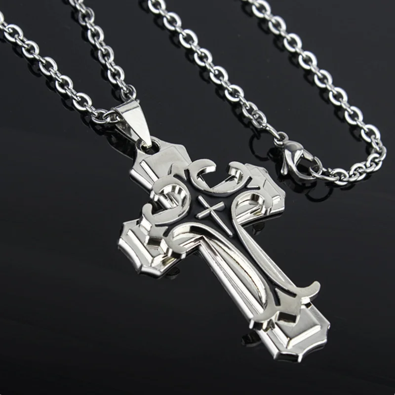 High Quality Cross Pendant Necklaces for Men Women Teens Punk Gothic Trendy Cross Necklace Fashion Jewelry Gifts