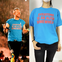 2025 New British Rock Band Coldplay British Rock Music Supports The Same Concert Hip-hop Short-sleeved T-shirt Pure Cotton