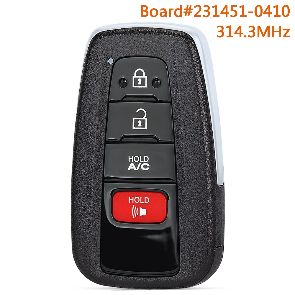 

DIYKEY 231451-0410 Smart Remote Key Fob for Toyota Prius Prime 2017 2018 2019 2020 2021 314.3MHz HYQ14FBE