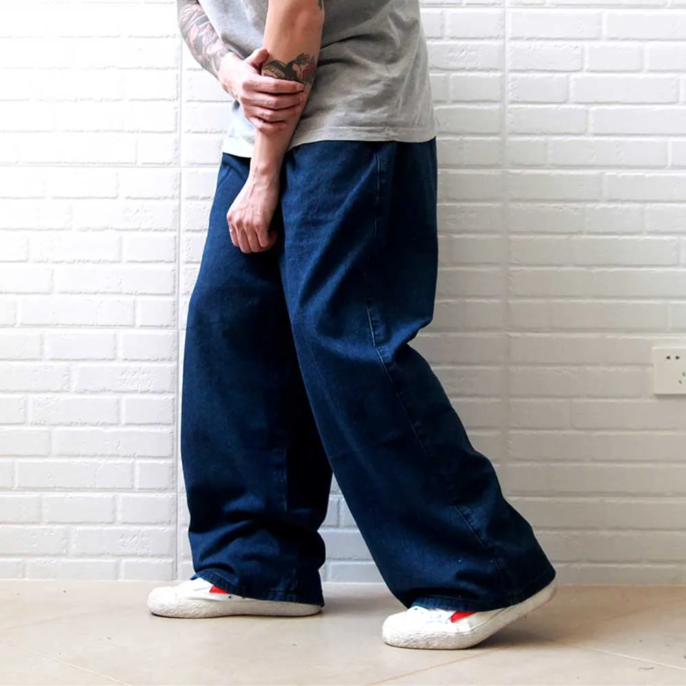 New Fashion Oversized Jeans Men's Casual Pants Loose Baggy Wide Leg Hiphop Harem Trousers Straight Streetwear Denim Clothing