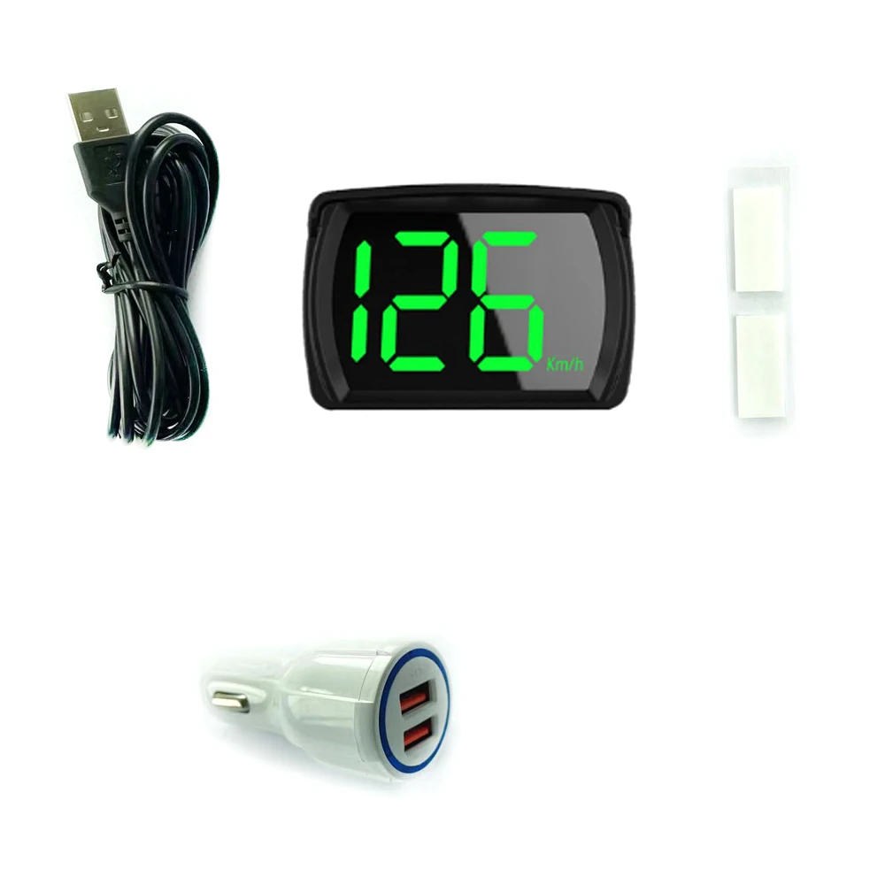 Car Headup Display MPH GPS Digital Speedometer with LED Large Font Display Car Charge Adapter for Car Truck SUV Motorcycle