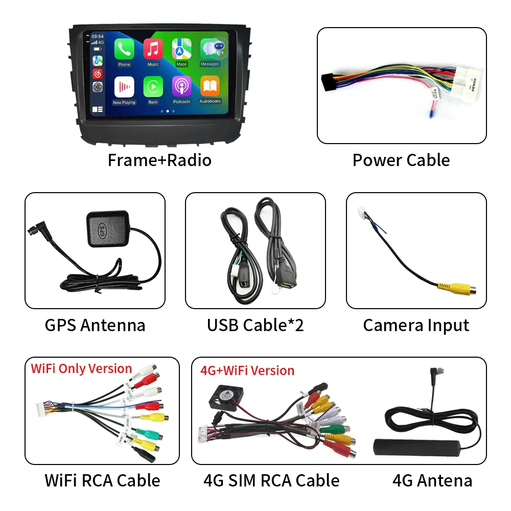 Android15 Carplay Auto لـ Ssangyong Rexton Musso 2018 2019 الوسائط المتعددة الملاحة راديو السيارة مشغل رئيس وحدة GPS WIFI + 4G ستيريو #3