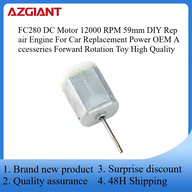

FC280 DC Motor 12000 RPM 59mm DIY Repair Engine For Car Replacement Power OEM Accesseries Forward Rotation Toy High Quality