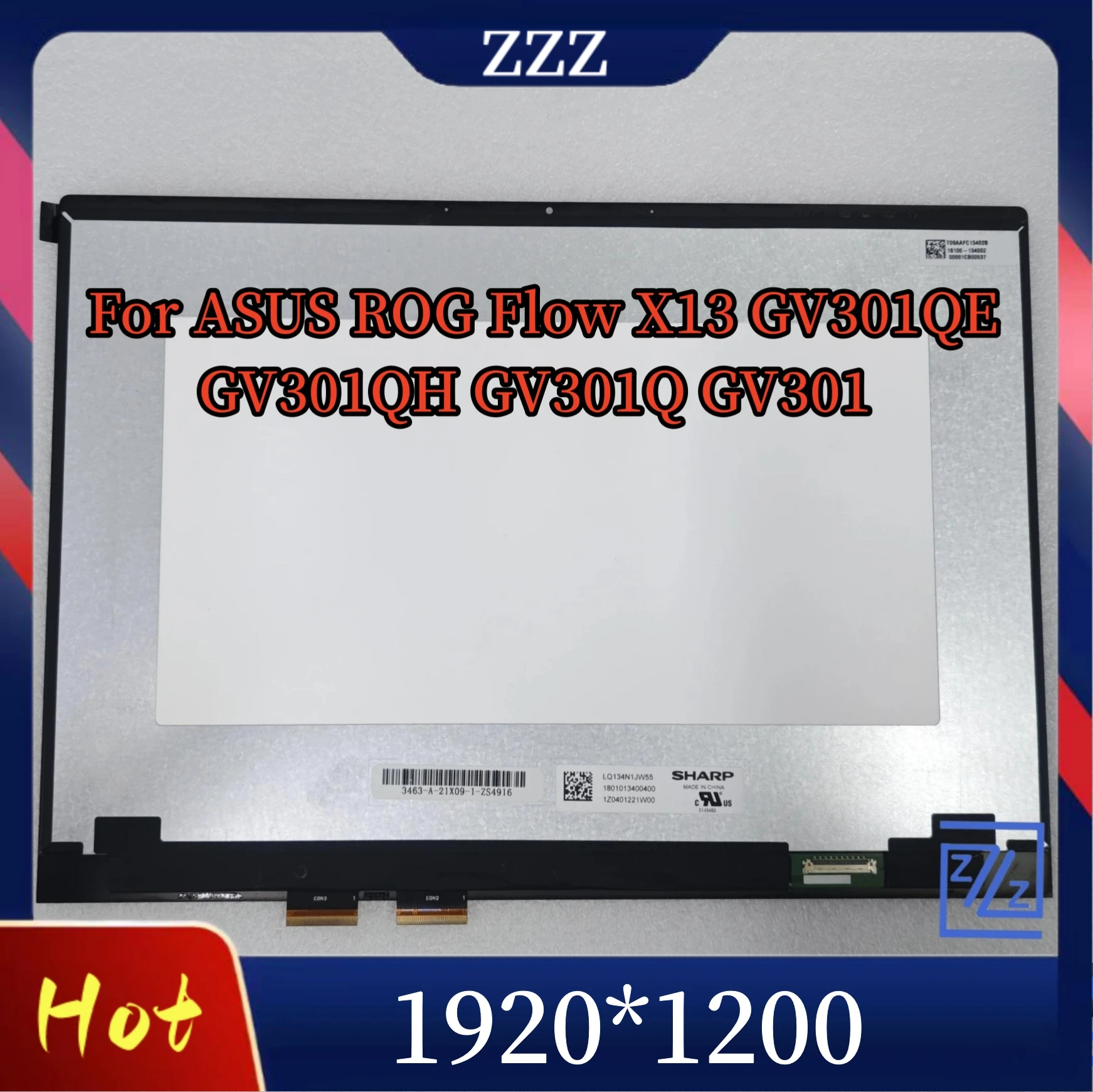 

For ASUS ROG Flow X13 GV301QE GV301QH GV301Q GV301 13.3" LCD LED Touch Screen Assembly Display Matrix Panel Replacement