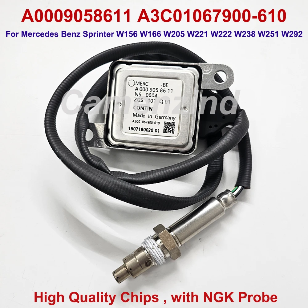 A0009058611 0009058611 Sensor Nitrogen Oksigen NOx Baru 12V Untuk Mercedes Benz Sprinter W156 W166 W205 W221 W222 W238 W251 W292