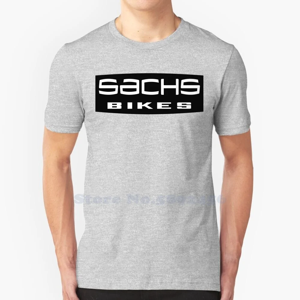 Sachs Bikes Casual Streetwear Print Logo T-shirt Graphic 100% Cotton Large Size Tee