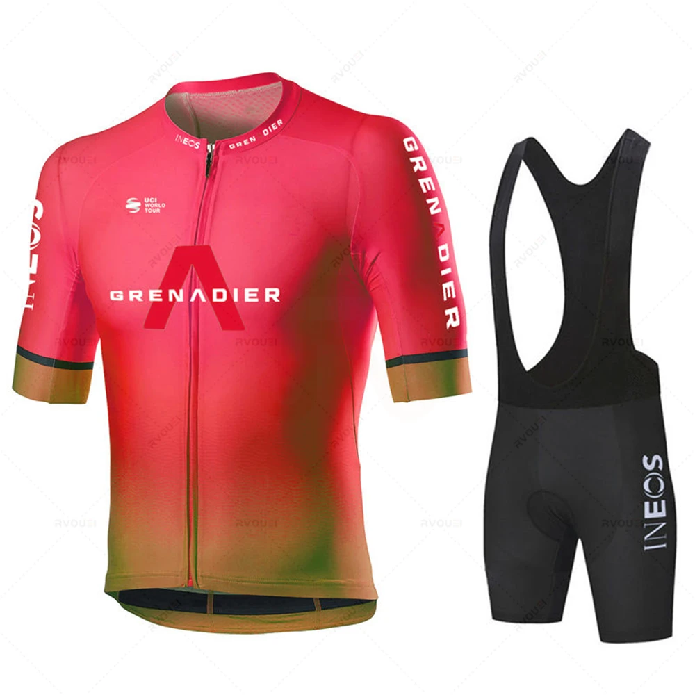 Ineos-Conjunto de ropa de Ciclismo Grenadier para Hombre, uniforme transpirable, secado rápido, Maillot