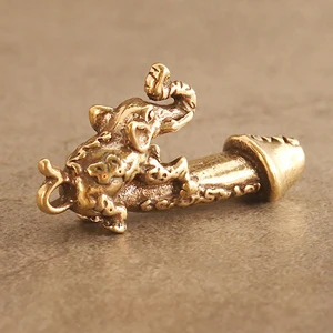 الإبداعية النحاس الذكور القضيب قلادة سلسلة المفاتيح، متعة المحاكاة، الشخصية، مصغرة، الأعضاء التناسلية، سيارة، شخصية أعلى 6 مبيعات سلسلة مفاتيح كيس الصفن - رقم 2