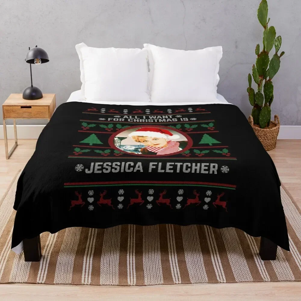 

All I want for Christmas is Jessica Fletcher Throw Blanket Lightweight Cozy Blanket for Bed Sofa
