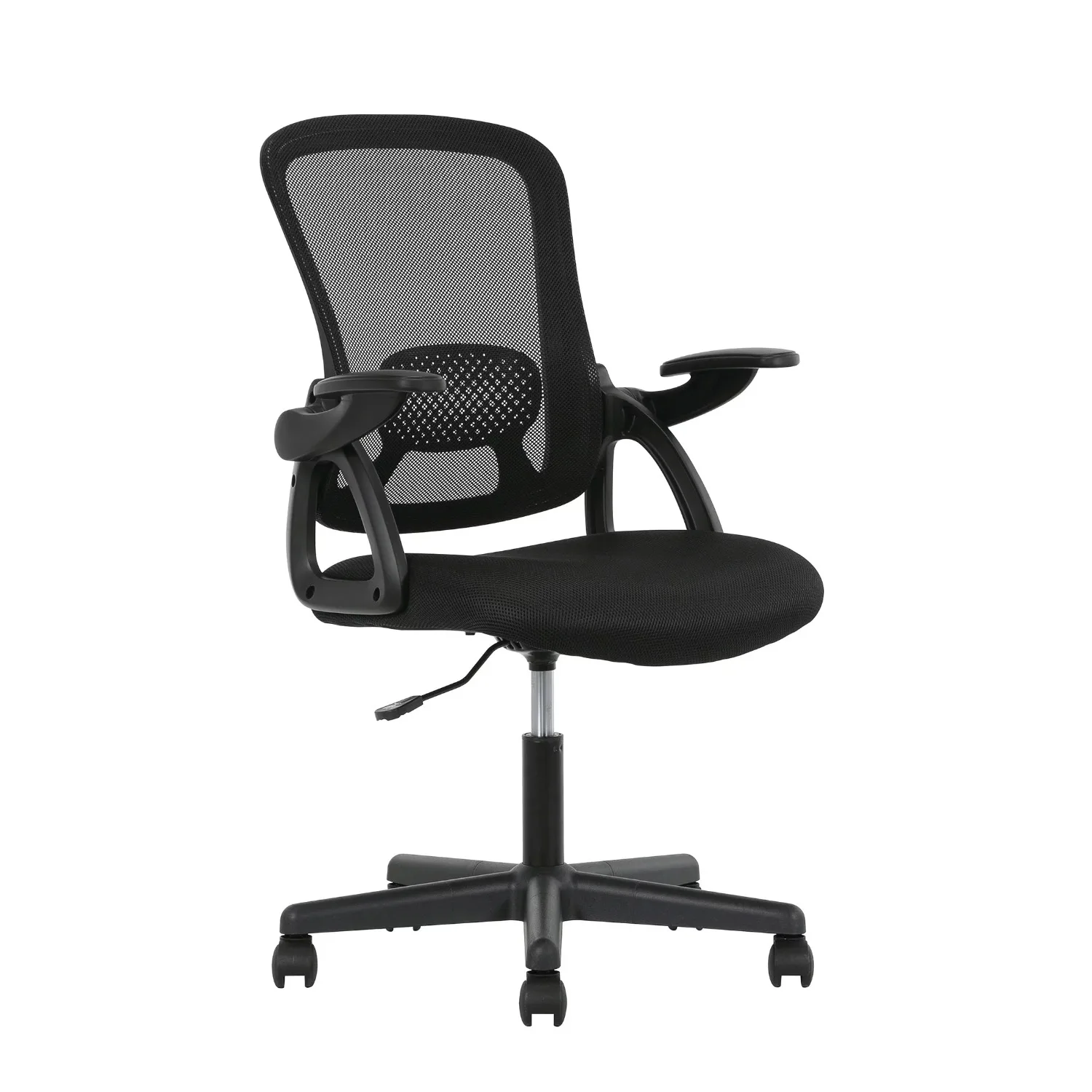 

Mainstays Ergonomic Mesh Back Task Office Chair with Flip-up Arms, Black Fabric, 275 lb